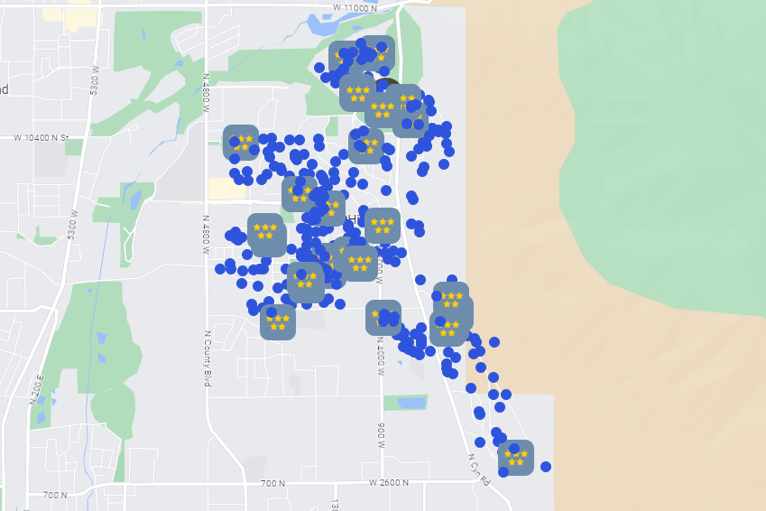 heating and air conditioning repair client map