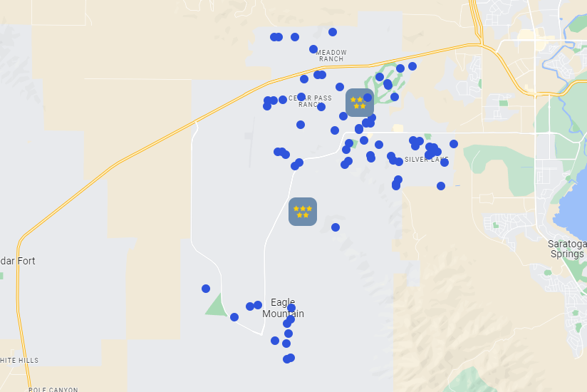 heating and air conditioning repair client map